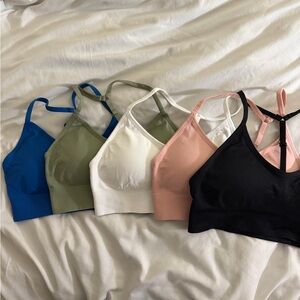 Amazon Women's Bralette Collection - Blue, Green, White, Pink, Black